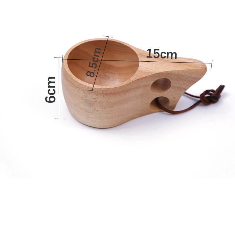 Nordic Cup Rubber Wood Coffee Cup Creative Tea Cup Wood Water Cup Handy Cup Wood Cup