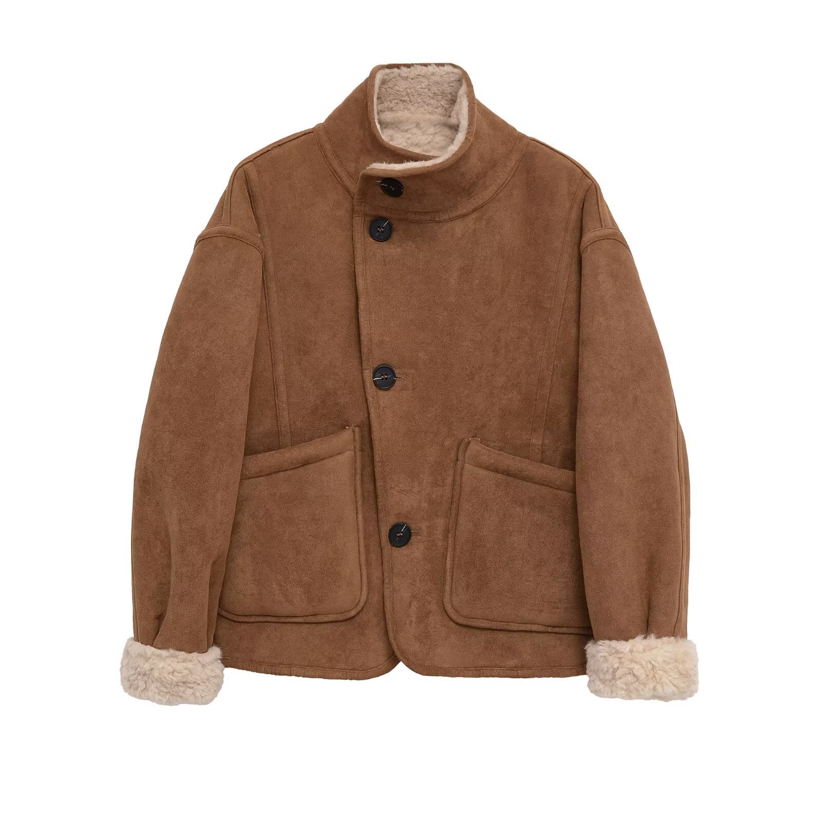 Wear a fur and leather jacket on both sides