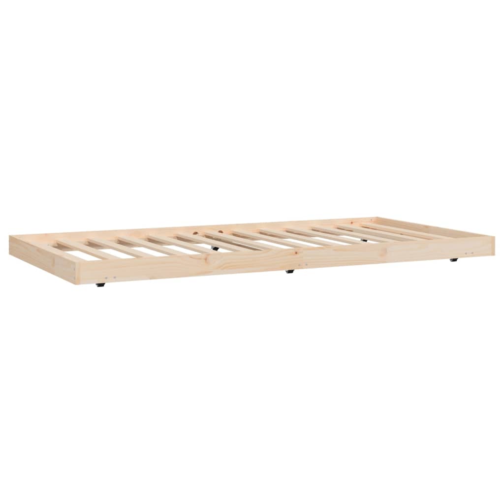 solid wood bed without mattress, pine wood