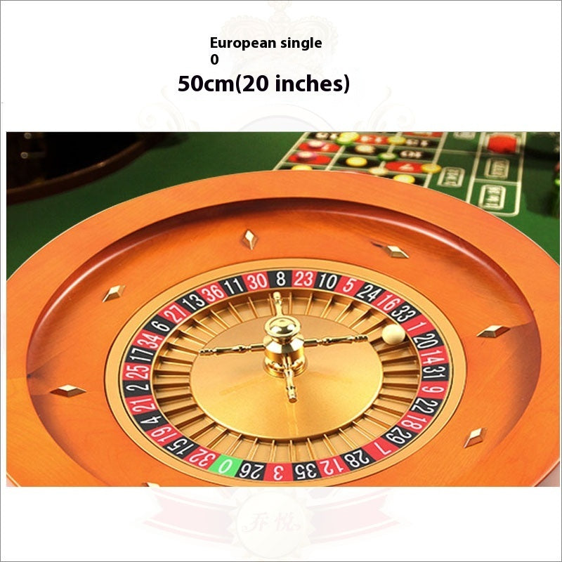 Solid Wood Roulette Wheel Yellow Diameter 50cm20-inch Or 45cm18-inch Casino Metal Turntable
