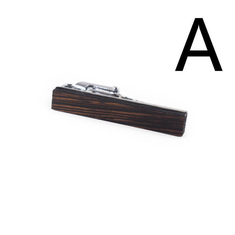Pasador de Corbata de Madera de Alta Calidad Pasador de Corbata de Madera Aleación de Madera de Cebra