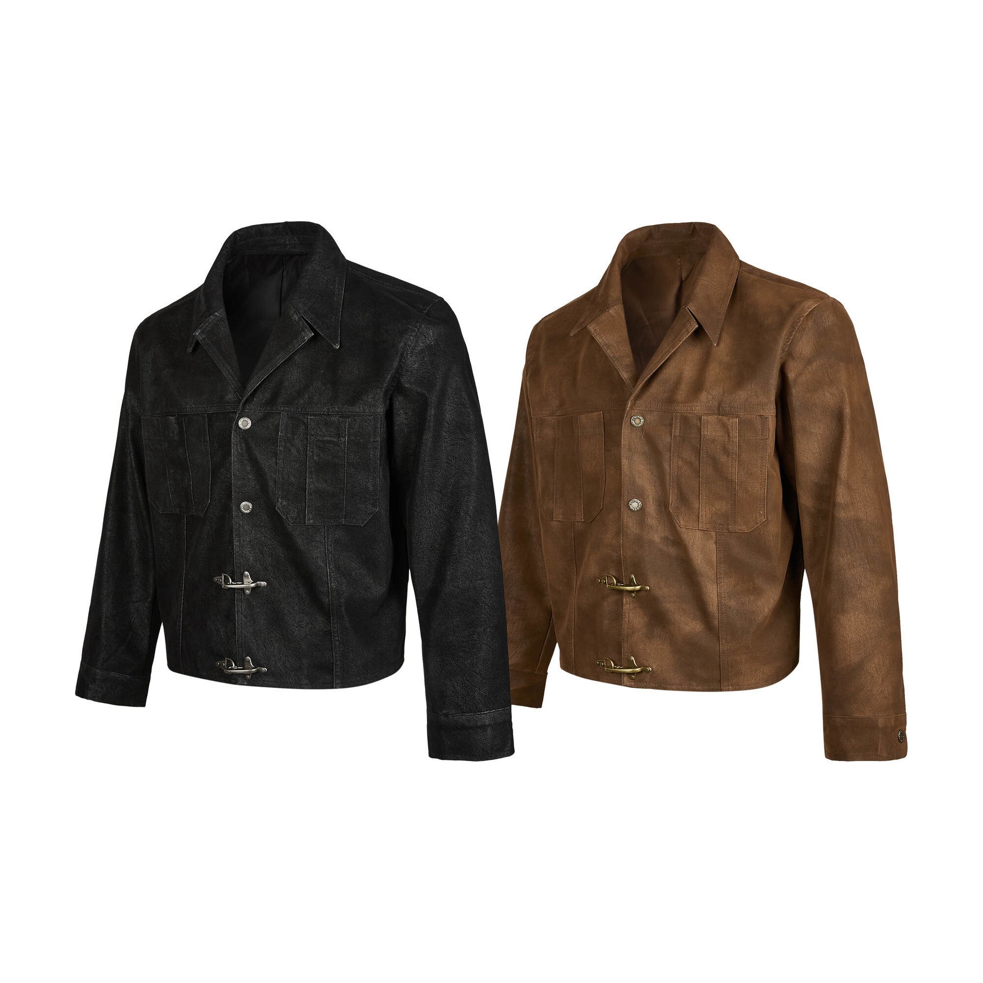 Make old airplane buckle suede leather jacket