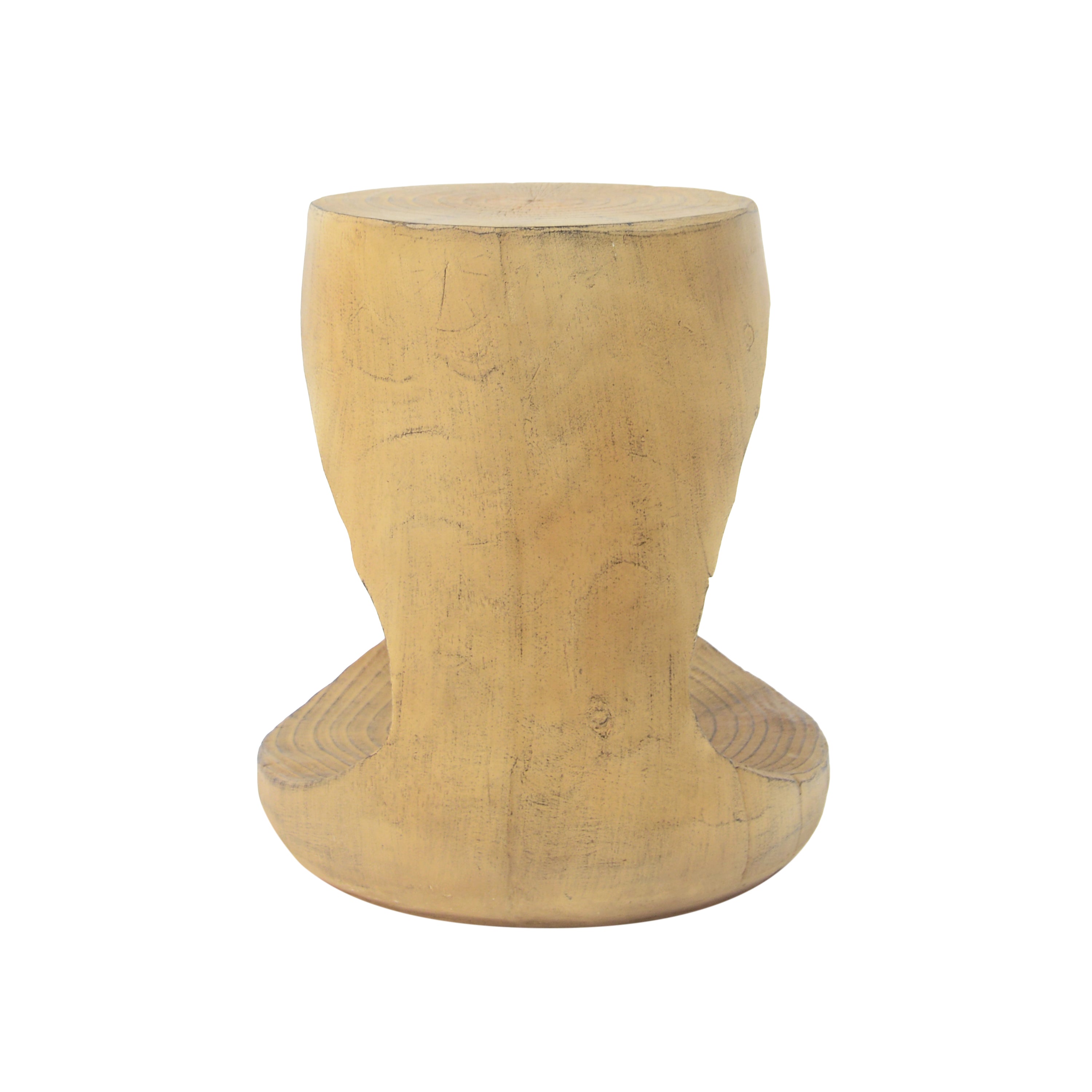 MGO Hollow Side Table, Wood-like Texture, Natural Color