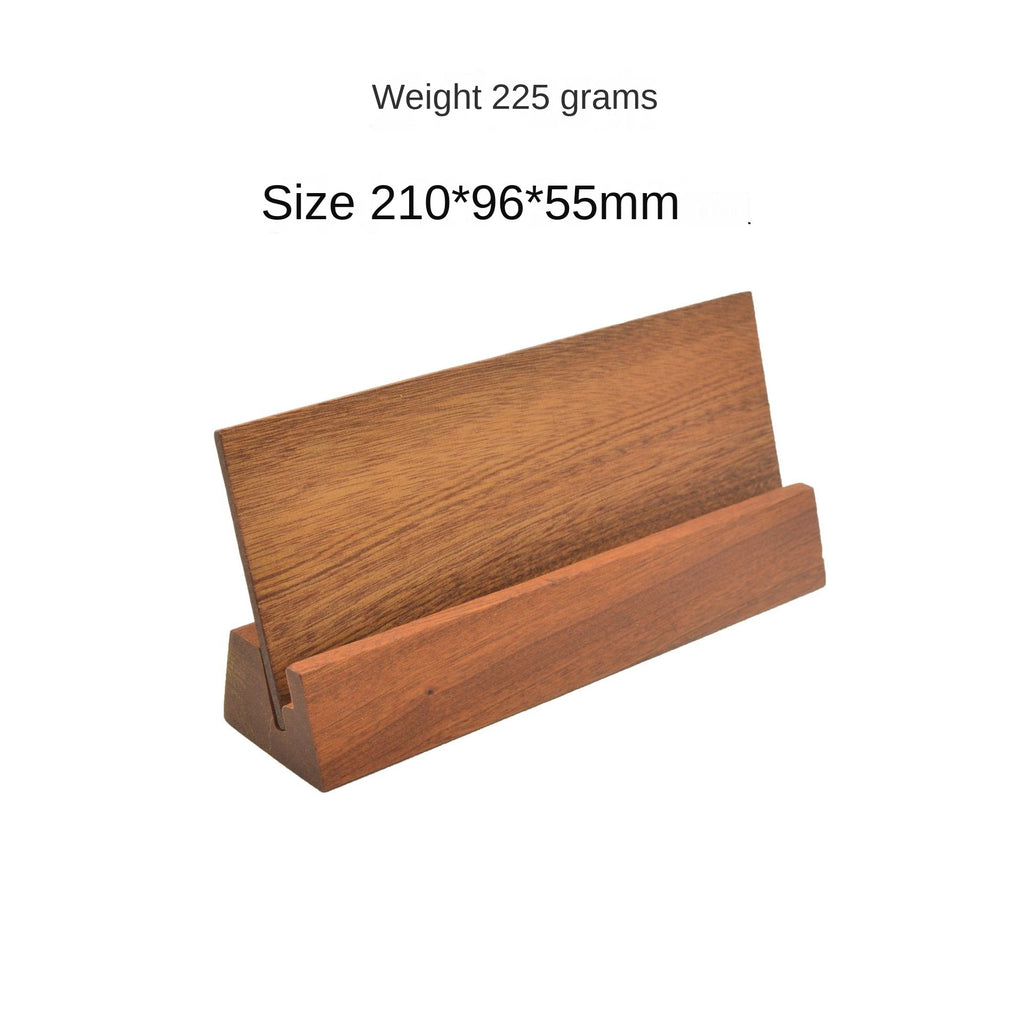 Solid Wood Calendar Stand with Sandalwood Base, Wooden Notepad Holder, Business Card Holder, Card Holder in Beech and Walnut Wood