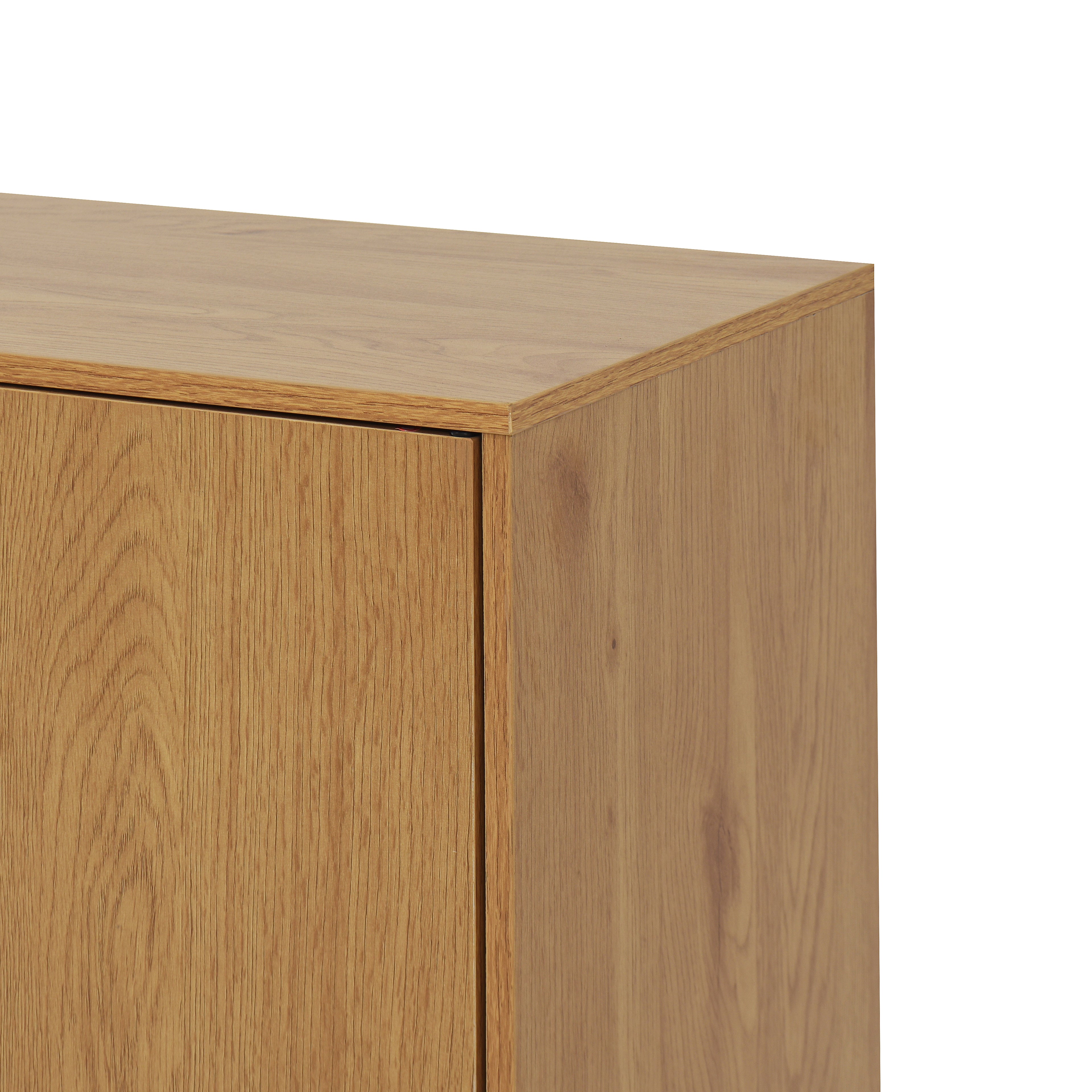 Side panel buffet cabinet with storage room, 47.2 "natural wood color kitchen cabinet with 3 drawers and 2 doors
