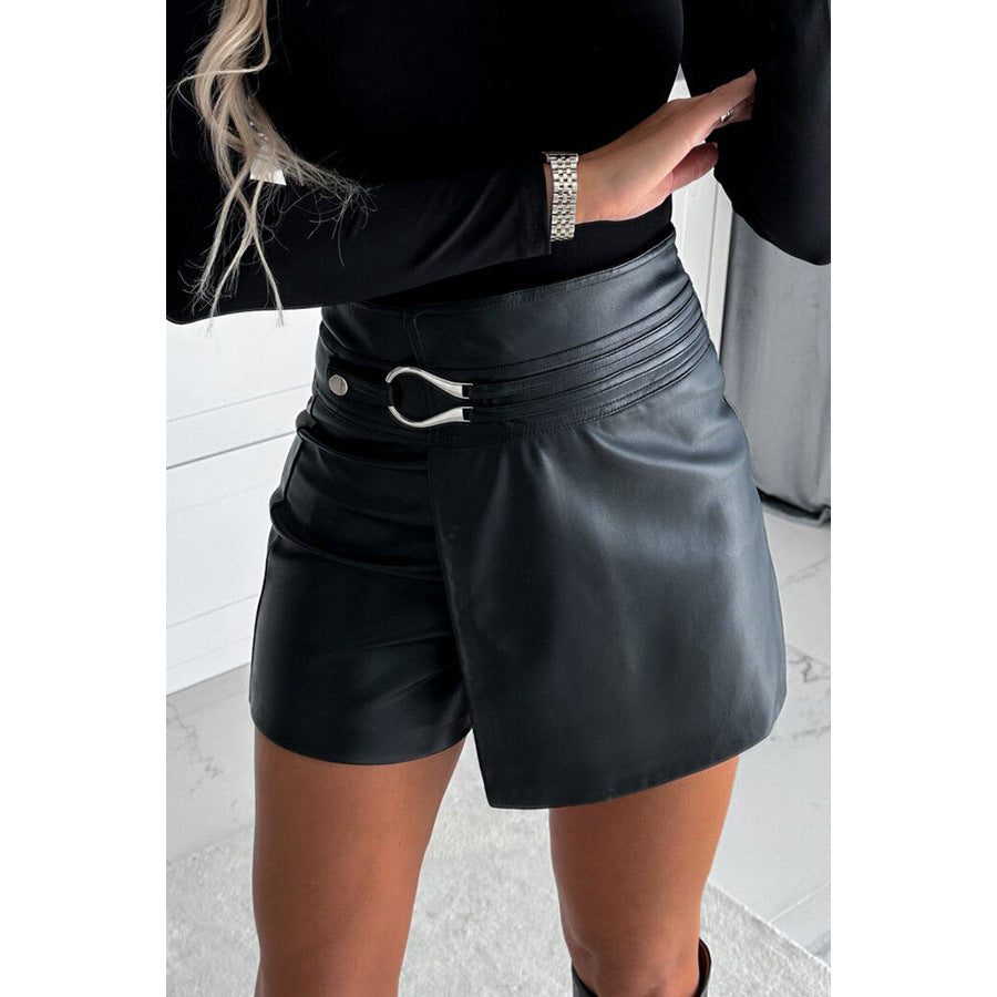 Casual Fashion Leather Shorts for Women - Stylish Party Short Leather Pants