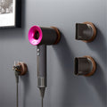 Wall Mounted Hair Dryer Holder Set For Dyson Solid Wood Hair Dryer Bracket Stand