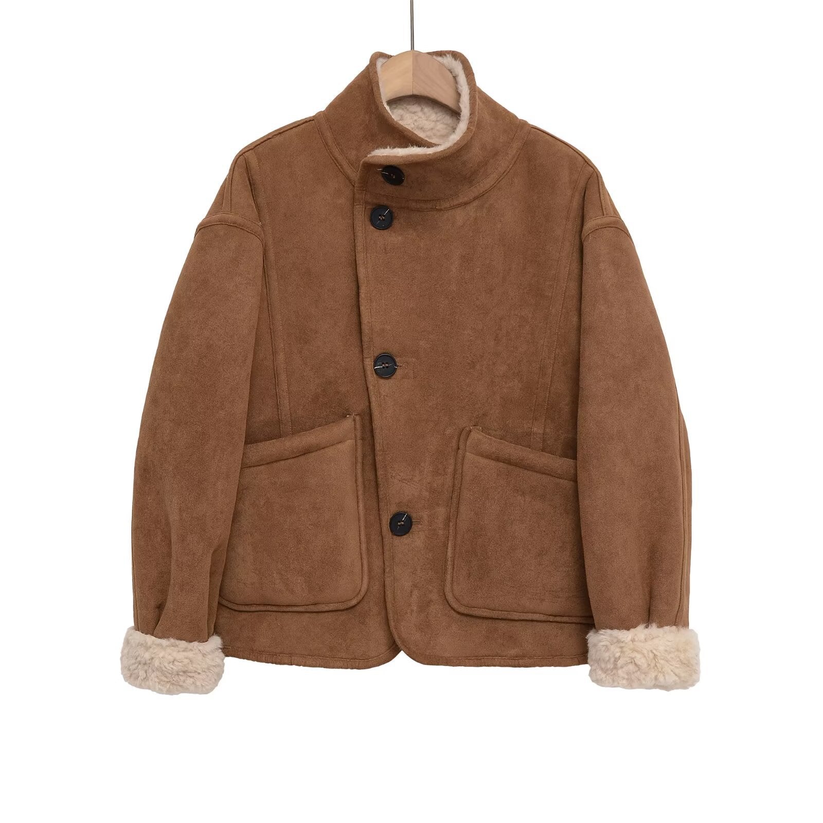 Wear a fur and leather jacket on both sides