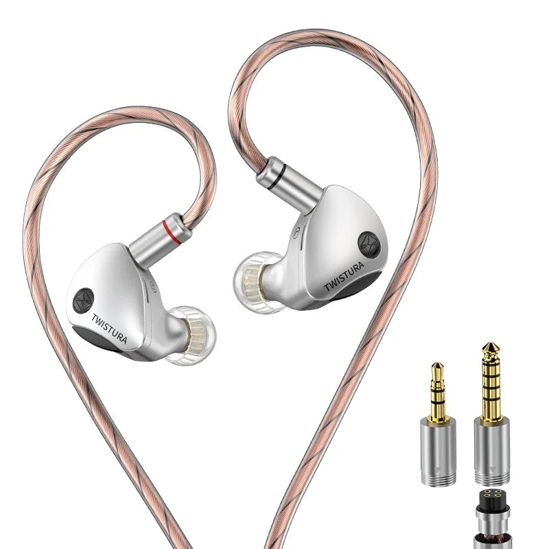 TWISTURA WoodNote Flagship Wood Diaphragm Dynamic Driver IEMs Earphones Natural Sound Ergonomic Design Replaceable Plugs
