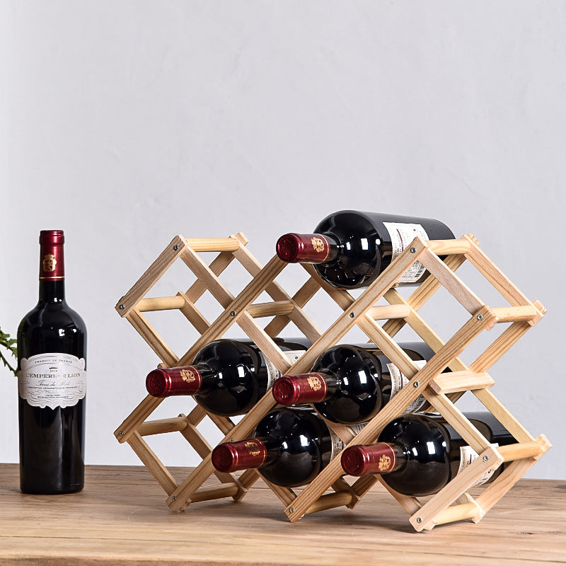 Red Wine Rack Solid Wood Household Small Modern Simple Red Wine Cabinet Display Rack Red Wine Rack