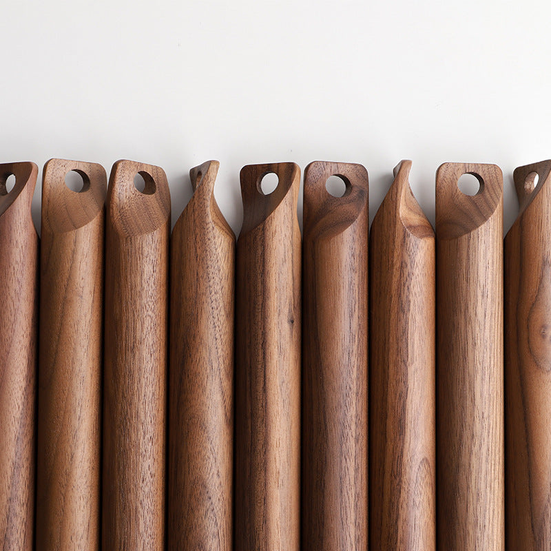 North American Black Walnut Rolling Pin With Hole Solid Wood Baking Dumpling Sticks Kitchen Baking Tools Extended