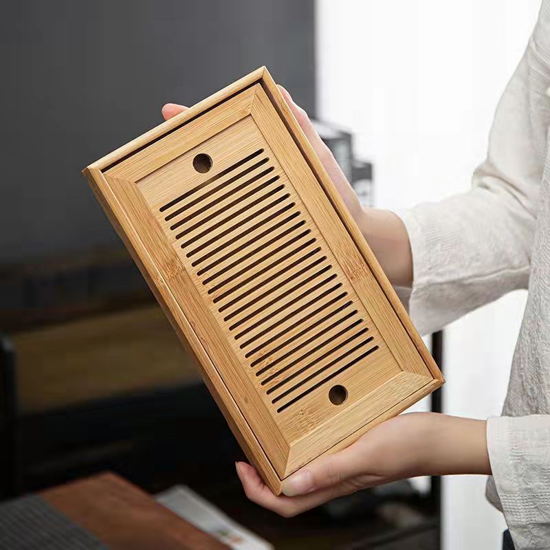 Bamboo Tea Tray Simple Tea Set Dry Brewing Table Tea Mat Bamboo Travel Tea Set