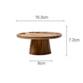 Acacia Wood Cake Tray Home Living Room Snack Plate Dessert Table Display Stand Wooden Tall Fruit Plate