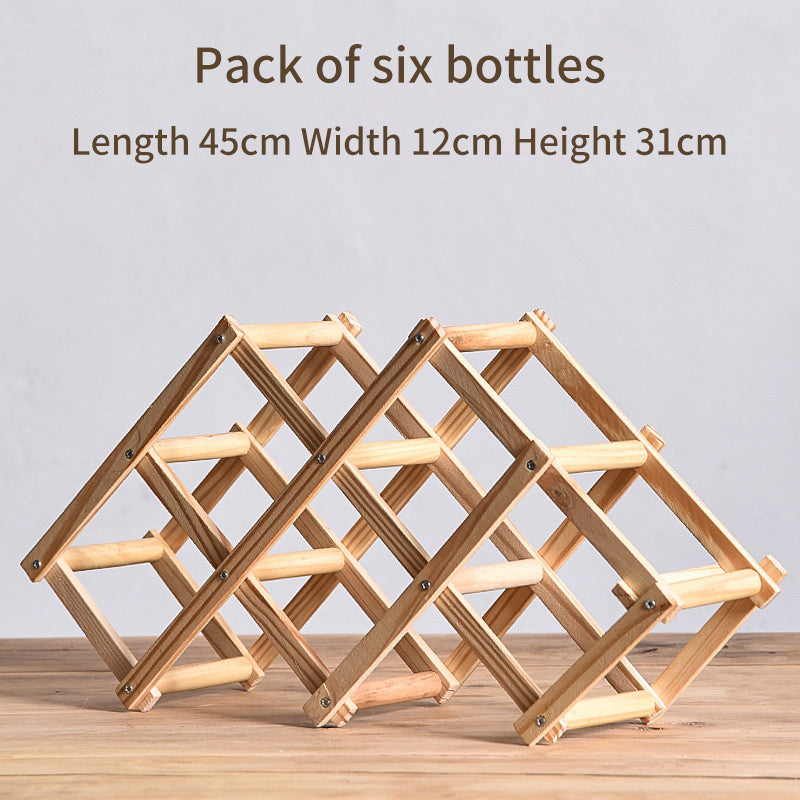 Red Wine Rack Solid Wood Household Small Modern Simple Red Wine Cabinet Display Rack Red Wine Rack