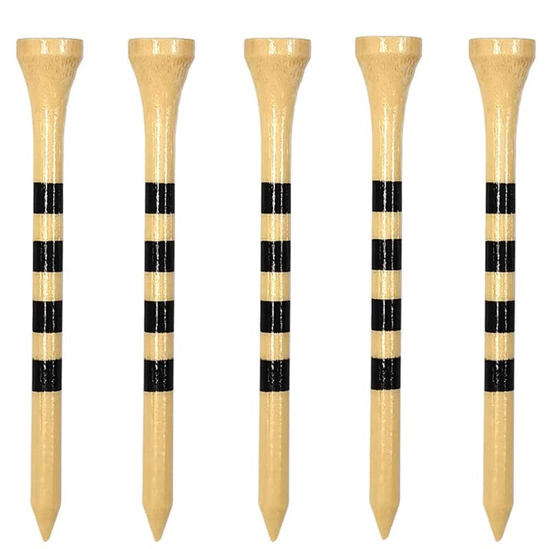 Professional Golf Tees Durable Bamboo Tees Natural Color 70mm 83mm 100pcs/pack
