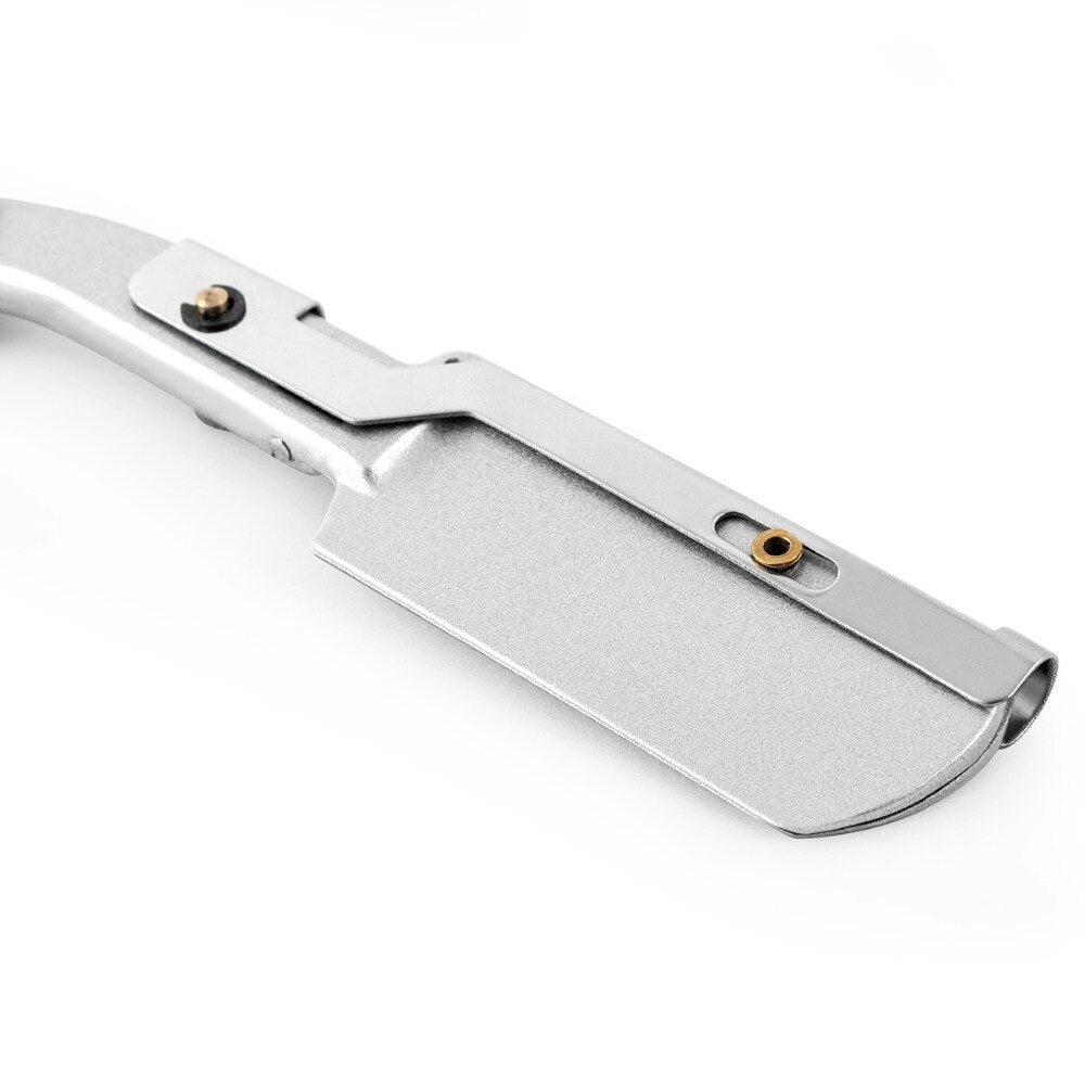 QSHAVE Hand Made Straight Razor Wood Handle Classic Safety Straight Razor Fit Whole Piece Double Edge Razor Blade