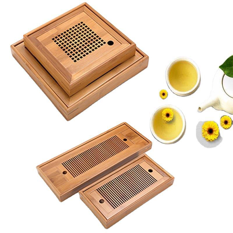 Bamboo Tea Tray Simple Tea Set Dry Brewing Table Tea Mat Bamboo Travel Tea Set