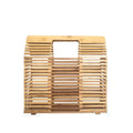 Square Bamboo Bag Ins Wind Hollow Bamboo Handbag Summer Beach Bag Women's Retro Bamboo Bag