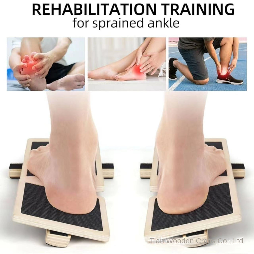 Solid Wood Incline Stretcher Wooden Posture Corrector Calf Foot Stretching Board Straight Leg Standing Stretching Board
