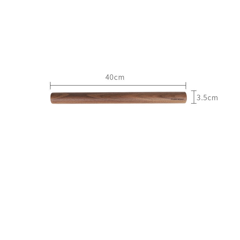 North American Black Walnut Rolling Pin With Hole Solid Wood Baking Dumpling Sticks Kitchen Baking Tools Extended