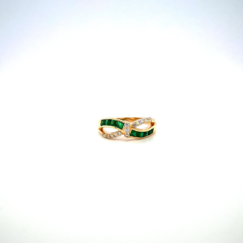 Emerald and Diamond Ring in 14K Yellow Gold - KGR 16720-0