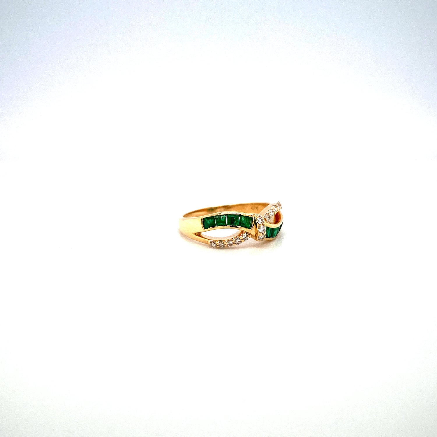 Emerald and Diamond Ring in 14K Yellow Gold - KGR 16720-1