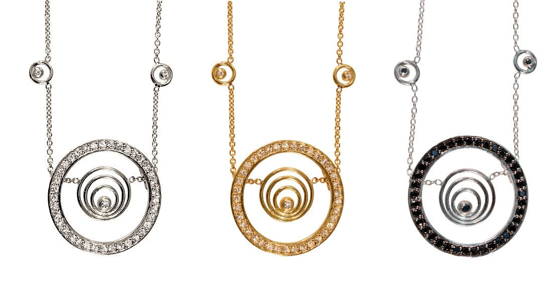 Karma Drop Earrings-18K Gold with Diamonds-5