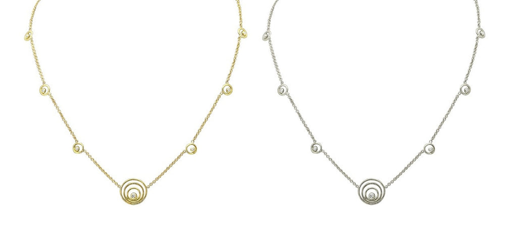 Karma Drop Earrings-18K Gold with Diamonds-6