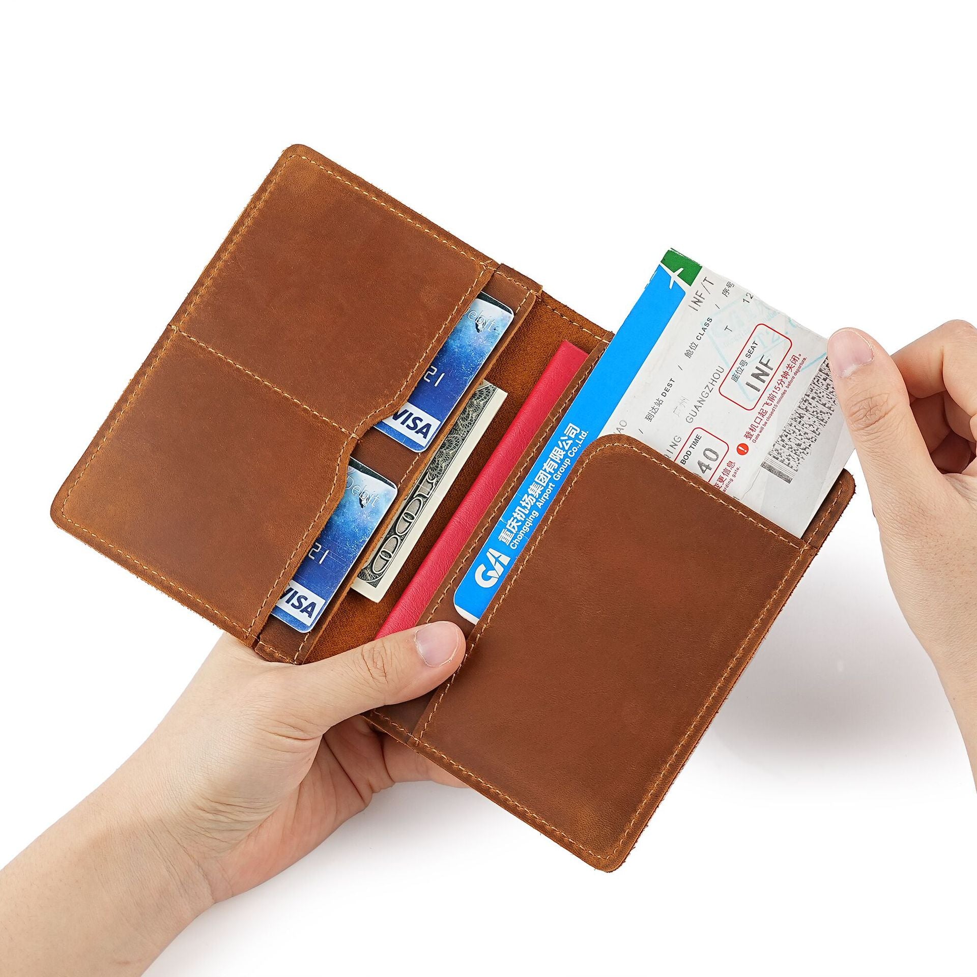 Passport Cover Leather Passport Clip