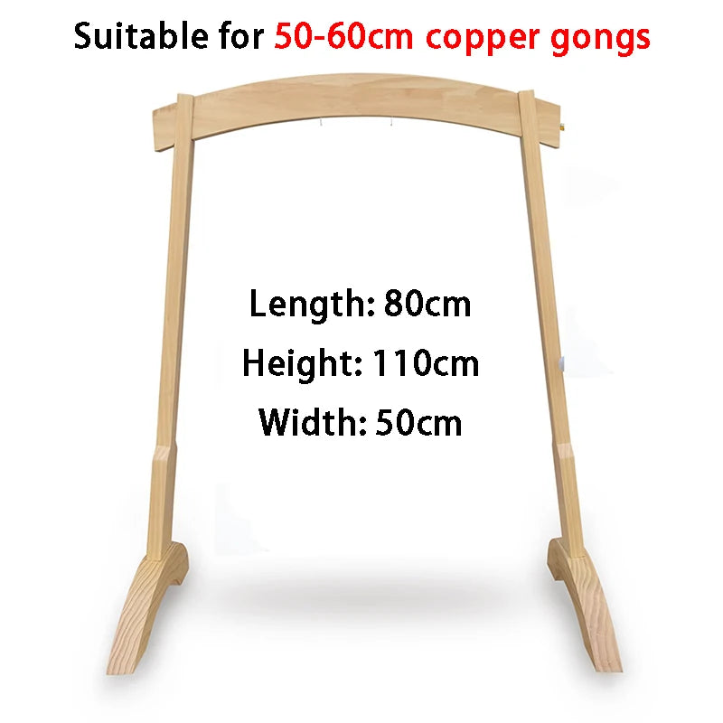 Wooden Gong Stand for 60cm Gongs Wood Bracket Square Portable Large Gongs Rack Yoga Percussion Instrument Holder Accessories