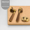 Wooden Style Bedroom Door Lock, Indoor Door Handle, Universal Silent Office and Household Wooden Door Lock