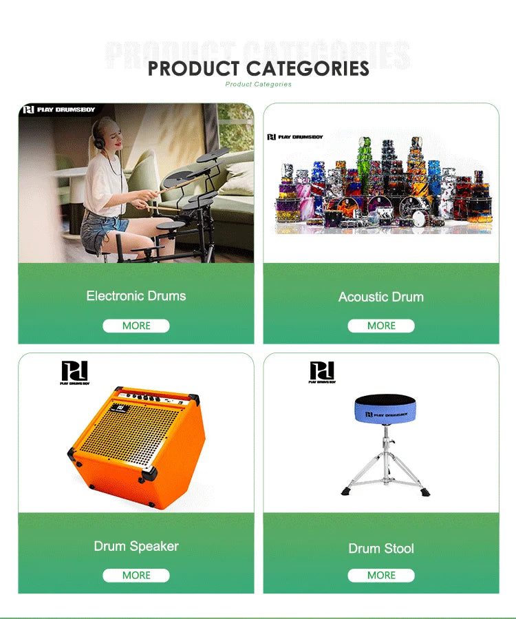 Wooden Mr. High-Quality Drum Kit, Professional Percussion Acoustic Drum.