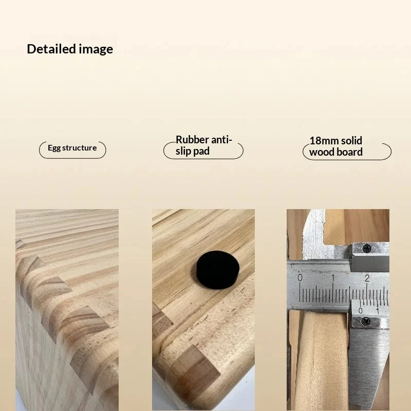 Solid Wood Audio Rack, 18mm Hardwood, Mortise-Tenon Joint & Anti-Slip Pads, 4U/6U Smooth Oil Finish for Studio Stage HiFi