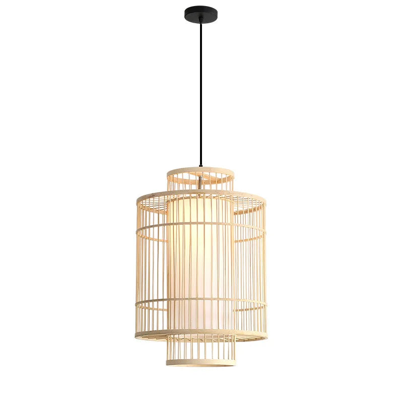 New Chinese Style Woven Bamboo Art Chandelier Restaurant Tea House Hot Pot Restaurant Homestay Hotel Rural Lantern Droplight