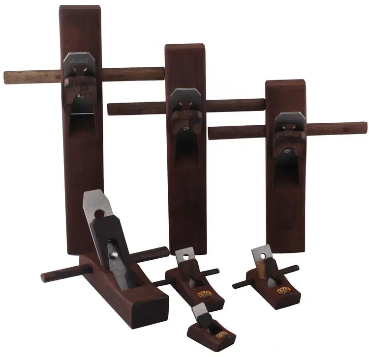 Professional Woodworking Hand Planer Set with Black Sandalwood Handle, Ideal for Craftsman's Workbench