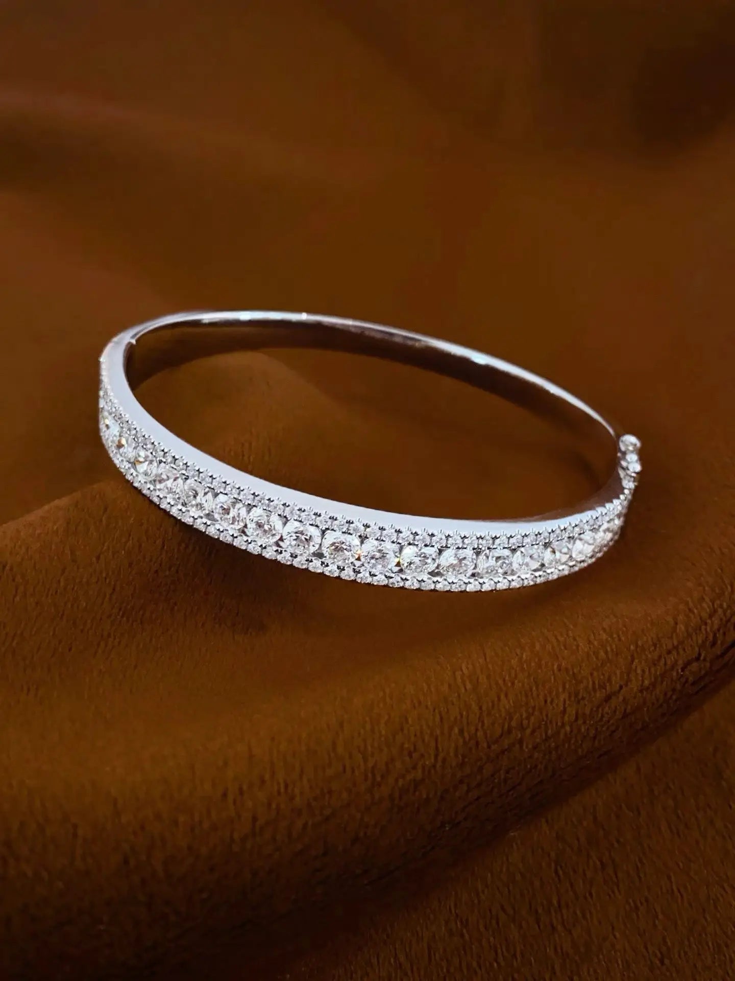 18K gold solid genuine gold laboratory-grown diamond 5-carat full-set diamond bracelet 925 silver inlaid jewelry customization