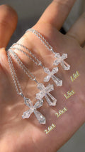 18K Solid Gold, Lab-Grown Diamond, Kite-Cut, Invisible Set Cross Pendant – High-End Jewelry Customization
