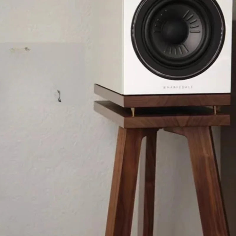 Solid Wood Speaker Stand, HiFi Bookshelf Speaker Mounts, Floor Standing Rack for Surround Sound Home Theater（Only single ）