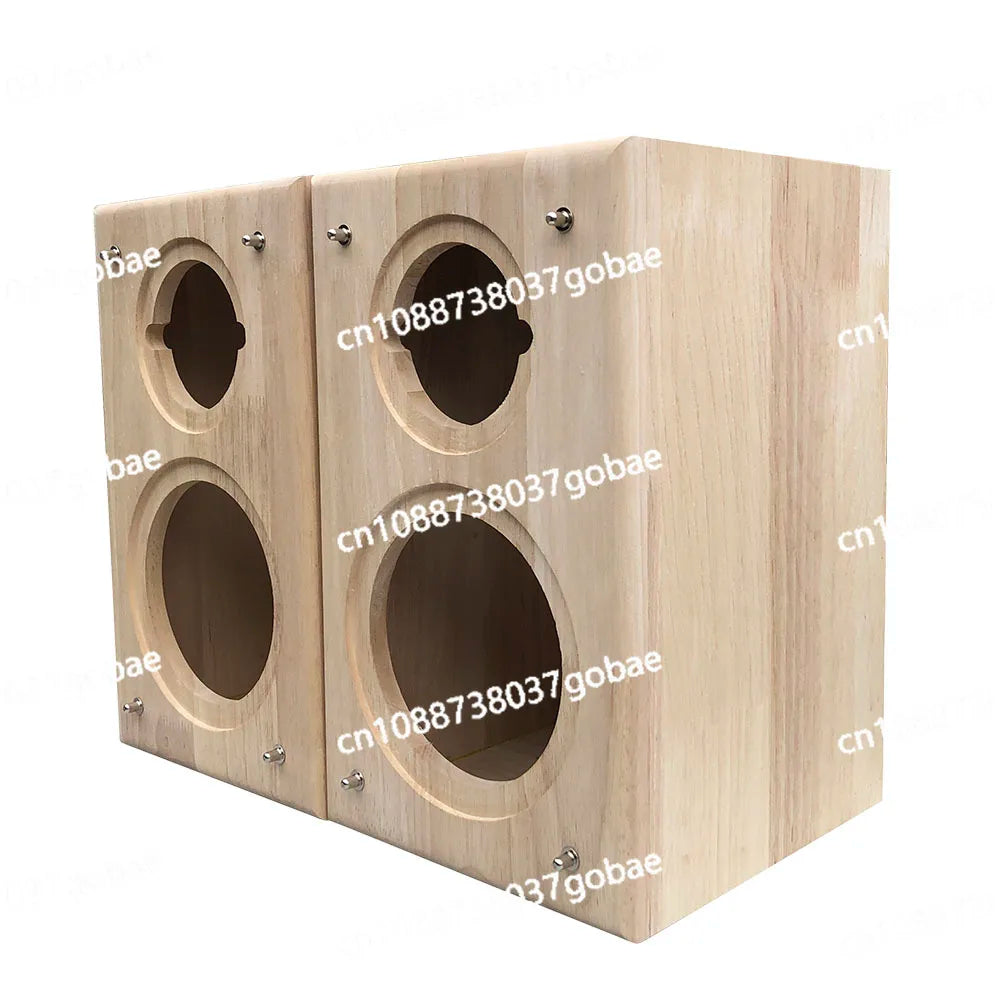 "4" 5" 6.5" 8" Speaker Empty Box - Solid Wood 2-Way Enclosure for Car Audio & Outdoor Sound System DIY Upgrade"（1pcs）