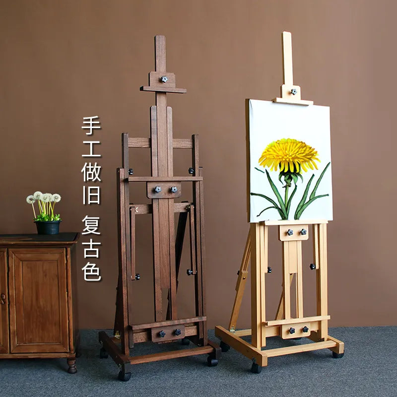 Beech Wood Art Easel – Large Adjustable Flat Studio Easel