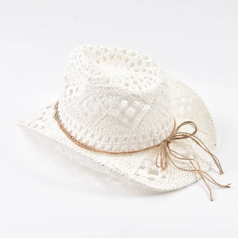 Straw Hat for Women Summer Shell Decoration Beach Hat Hollow Out  Wide Brim Sun Hat Chapeu Panama Feminino