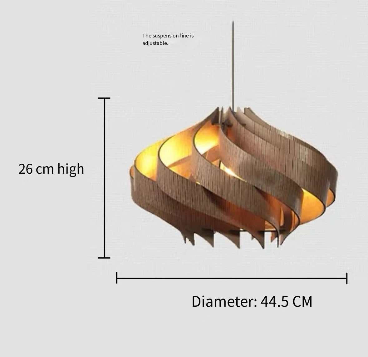 Wood Art Pendant Light, Modern Art Warm LED Decor Lamp for Dining Room Bedroom Bedside Ambient Lighting