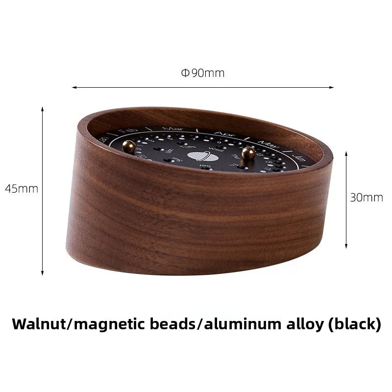 Wooden Sundial Creative Minimalist Desktop Calendar Luxury Study Room Office Decoration Household Artistic Planetary Ornaments