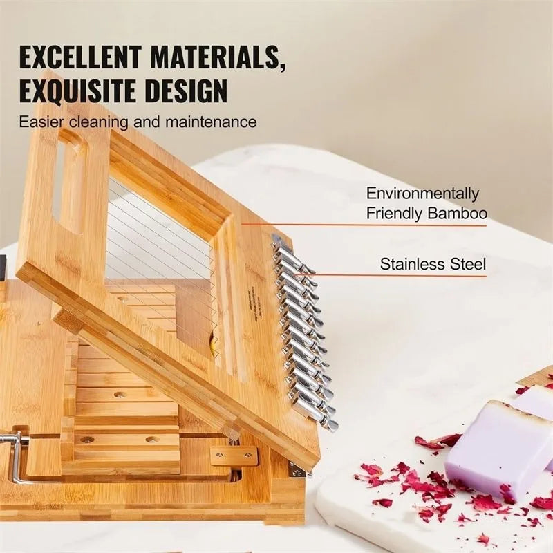 Bamboo Handmade Soap Slicer Dual Purpose Toast Cutter Natural Wooden DIY Household Kitchen Uniform Cutting Gadget