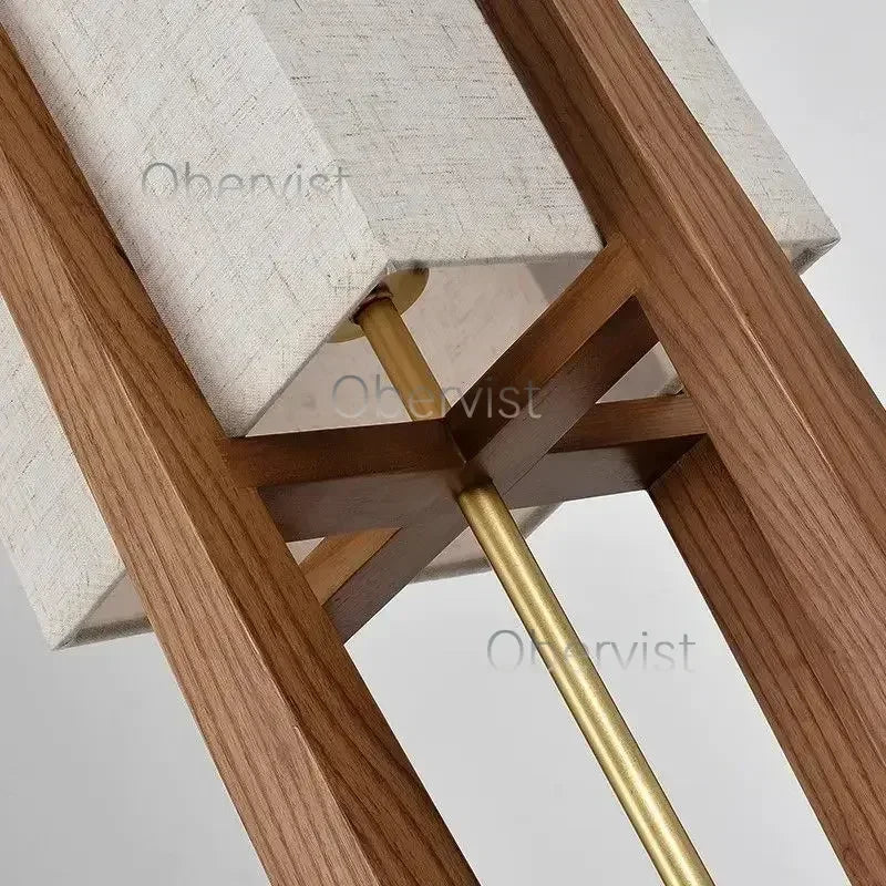 Nordic Designers Solid Wood Floor Lamp – Wooden Standing Lamp for Living Room Bedroom Sofa Bedside Home Decor