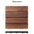30Pcs Anti corrosion wood flooring, outdoor carbonized wood flooring, balcony, household courtyard flooring, splicing waterproof