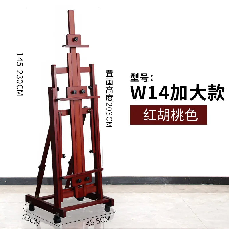 Beech Wood Art Easel – Large Adjustable Flat Studio Easel
