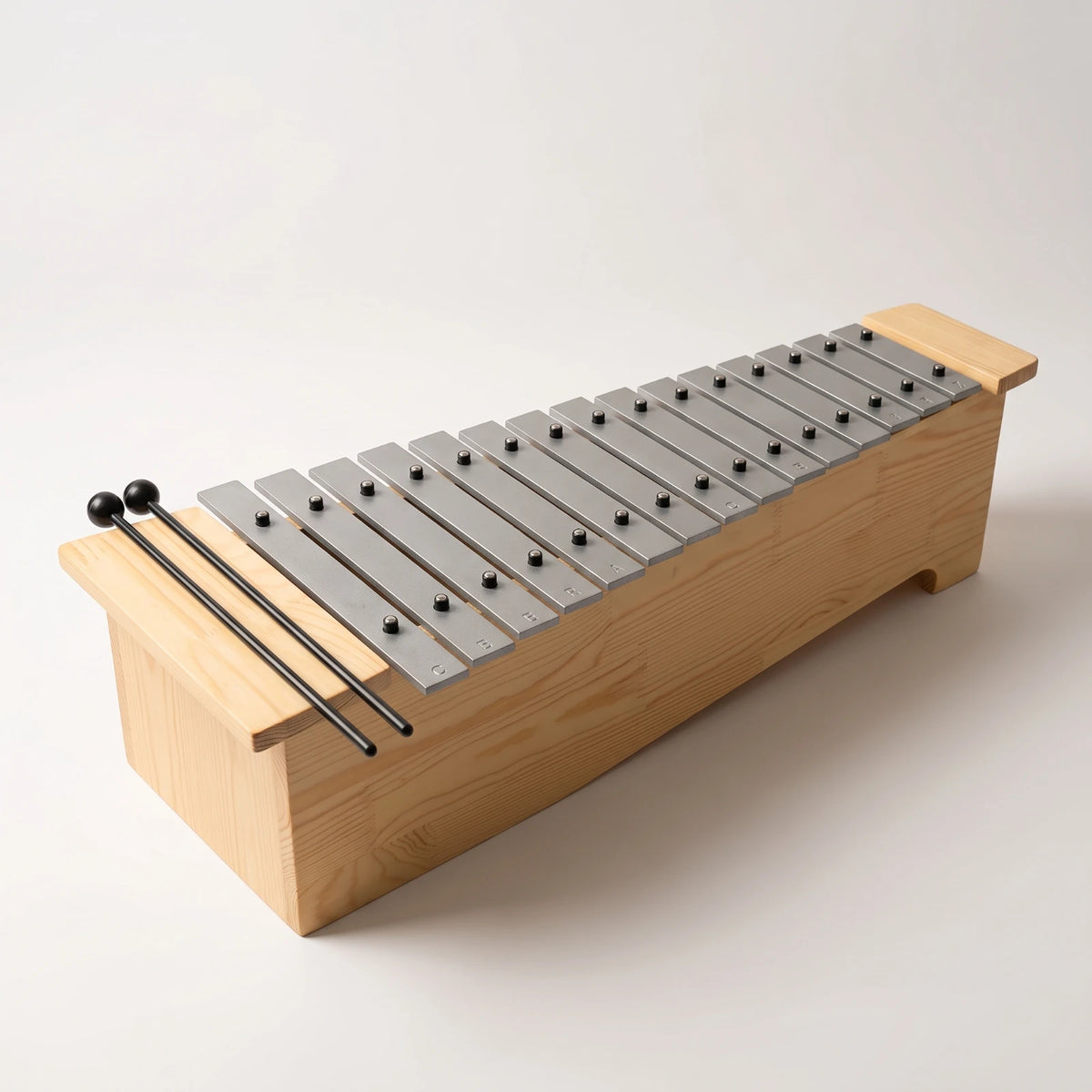 Metallophone Wooden Glockenspiel Xylophone Resonant Percussion Instrument with Mallets Precision-Tuned for Students, Classroom