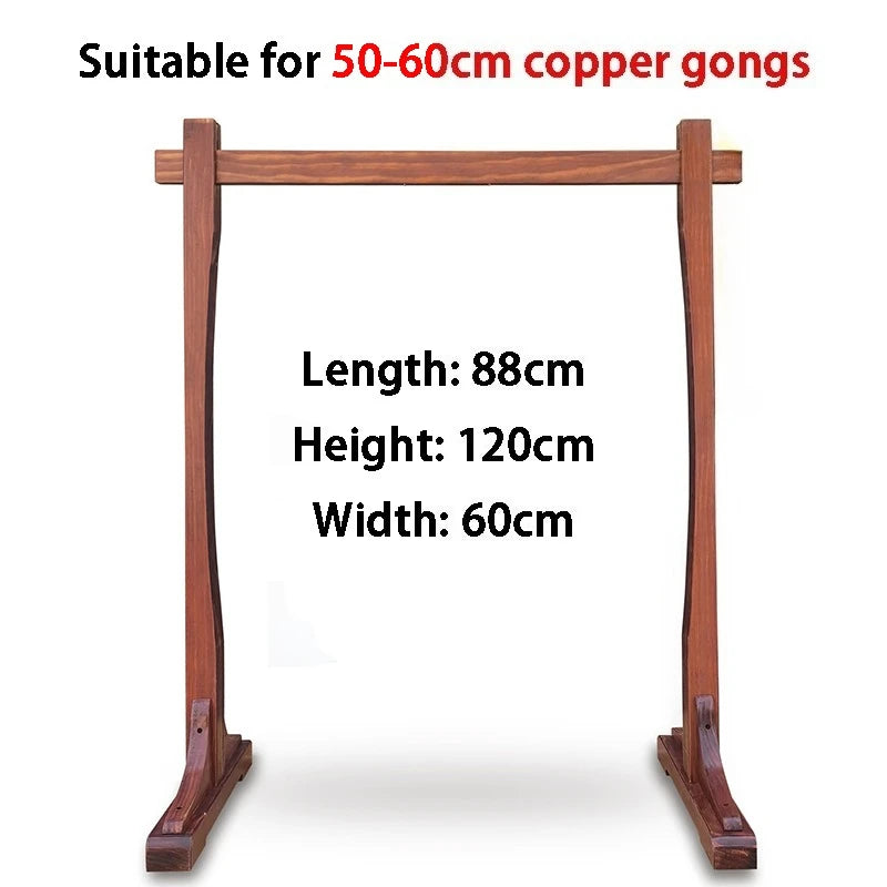 Wooden Gong Stand for 60cm Gongs Wood Bracket Square Portable Large Gongs Rack Yoga Percussion Instrument Holder Accessories