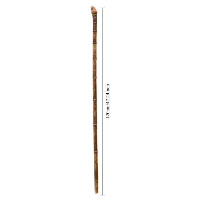 Natural Purple Bamboo Carving Walking Sticks Old Man Mountain Climbing Outdoors Camping Professional Accessories Outdoor Sports